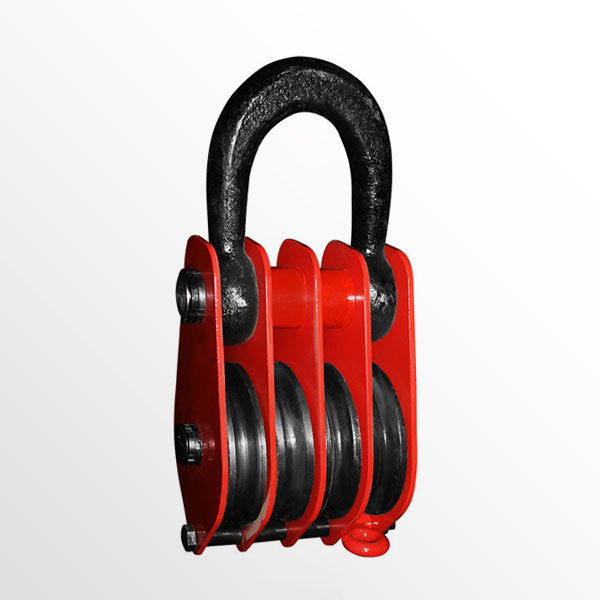 four wheels lifting ring pulley block