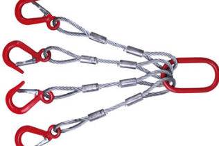 Pressed steel wire rope rigging